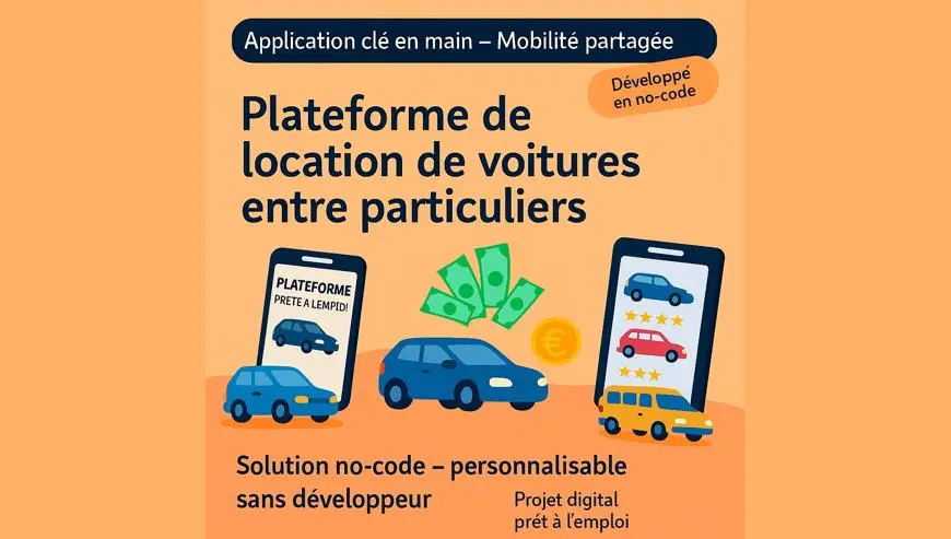 🚗 Application clé en main de location de voitures entre particuliers (développée en no-code)